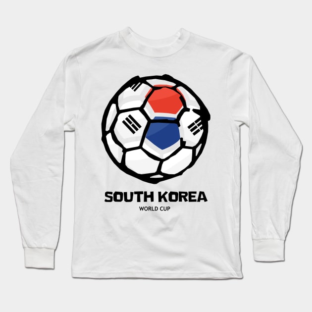 South Korea Football Country Flag Long Sleeve T-Shirt by KewaleeTee